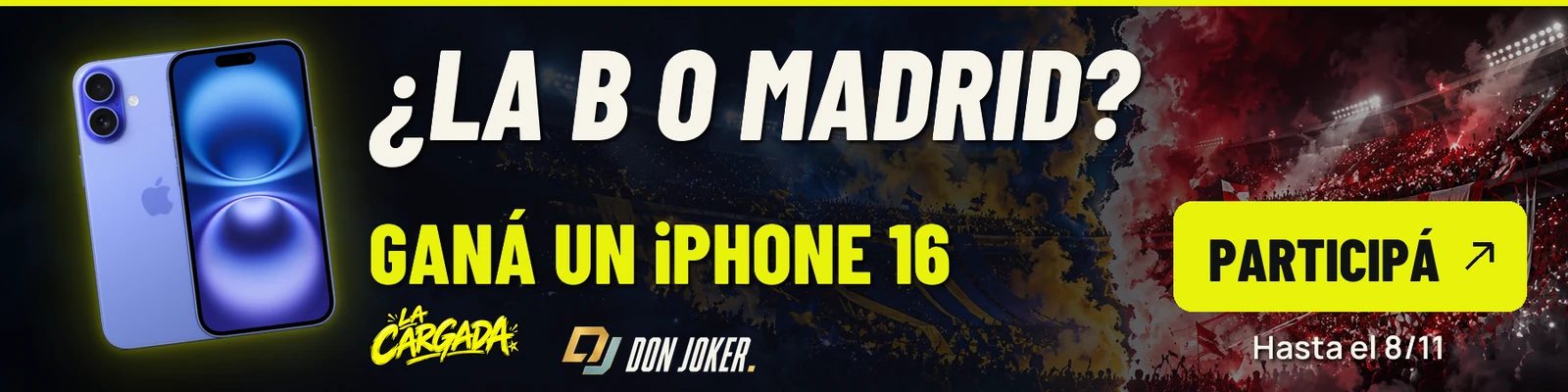 La Cargada de Don Joker Diario: subí tu video y etiquetá a @donjokerdiario. iPhone 16 para la mejor.