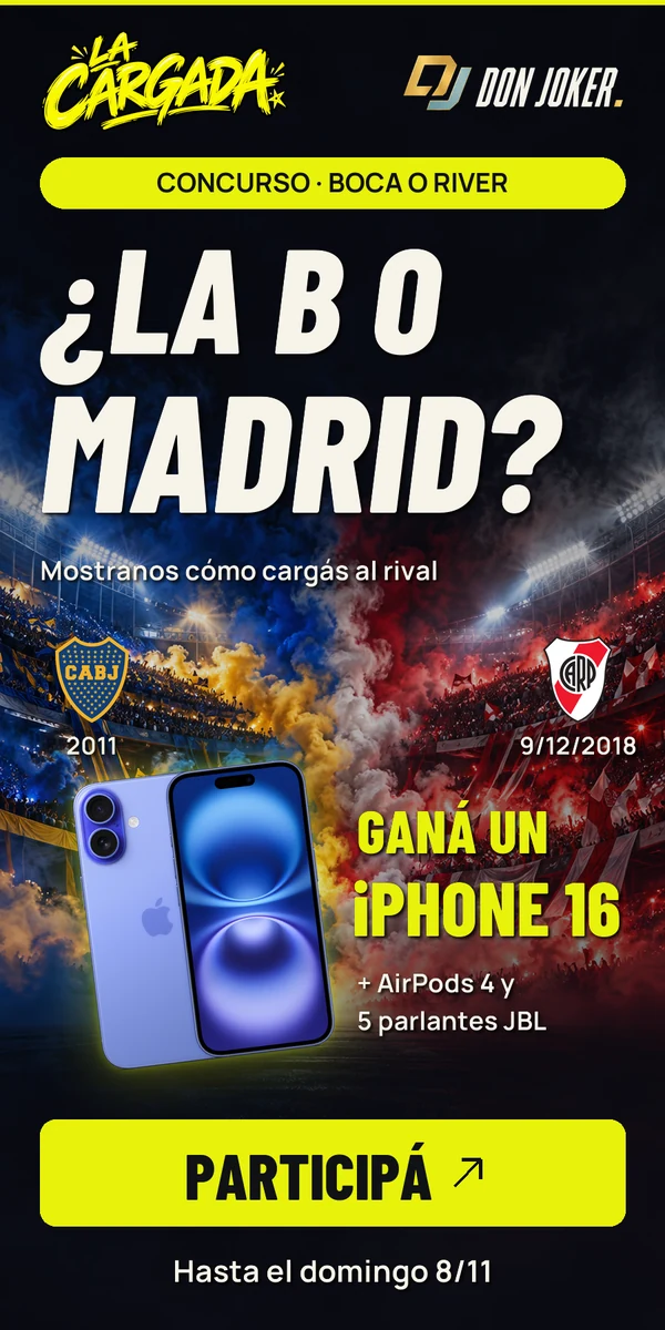 La Cargada de Don Joker Diario: subí tu video y etiquetá a @donjokerdiario. iPhone 16 para la mejor.